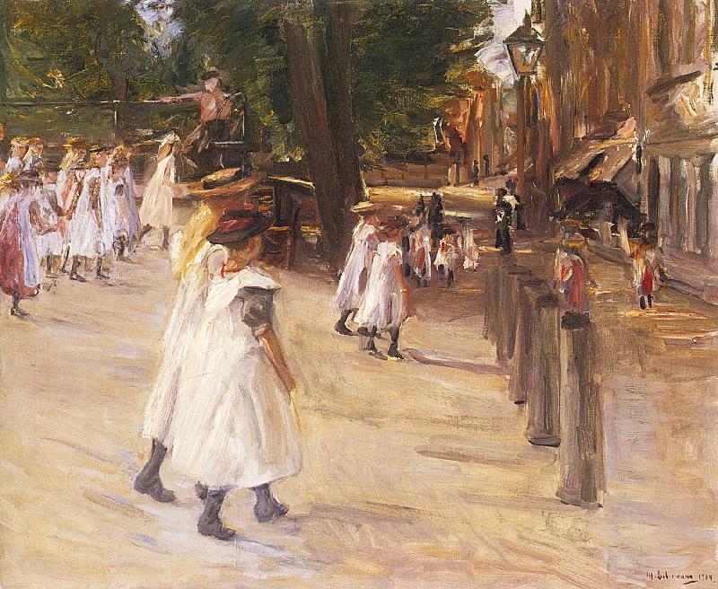 Max Liebermann On the Way to School in Edam oil painting picture
